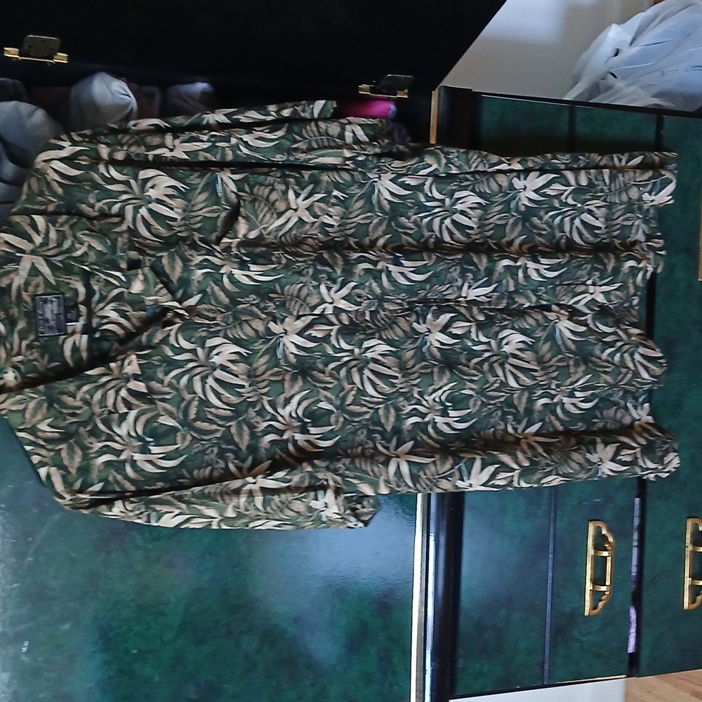 Steve & Barry's Men's Tropical Beach Themed Shirt XXL Rayon Short Sleeve Button